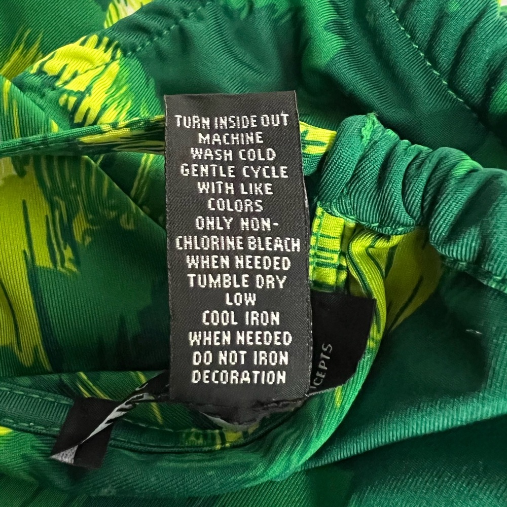 EUC * INC International Concepts Yellow and Green Halter Midi Sundress - Picture 7 of 9